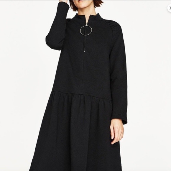 NWOT Zara Sweater Dress with Ring Zipper, XS - Picture 3 of 9
